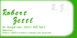 robert zettl business card